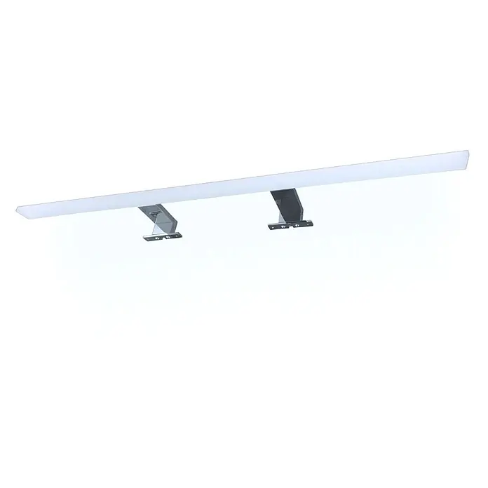 kalb LED Spiegelleuchte 80cm 4000K Chrom 4 Leuchtrichtungen -  - Lineare LED-Bilderleuchte mit weißem, mattiertem Diffusor und zwei metallischen Montagehalterungen.