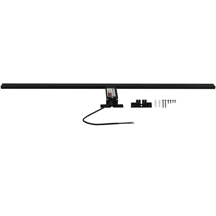 kalb LED Spiegelleuchte 80cm 4000K Schwarz 3in1 Montage -  - Schwarze lineare LED-Lampe mit integriertem Treiber, Montagehalterung und Befestigungsmaterial.