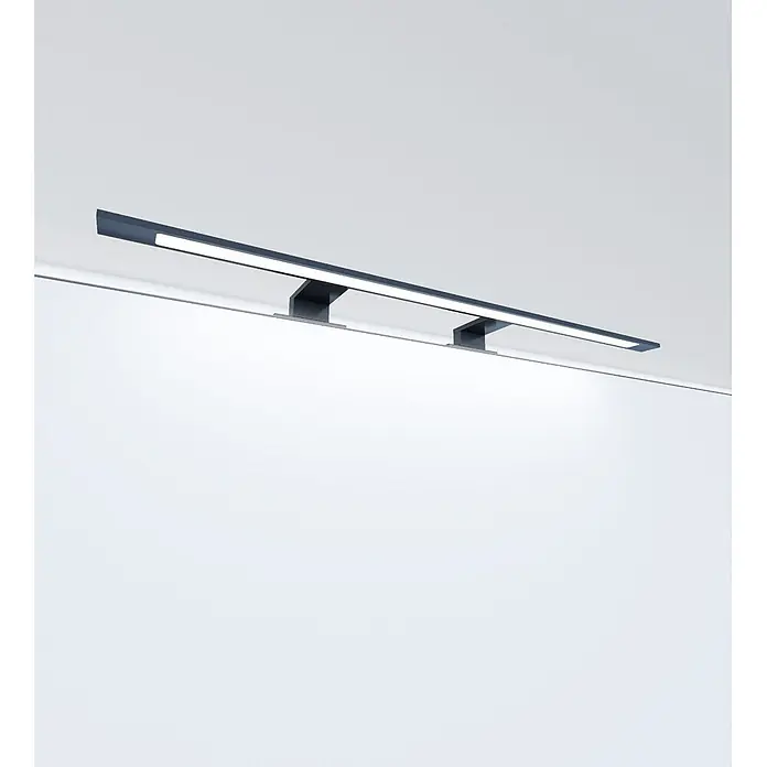 kalb LED Spiegelleuchte 74cm 4000K Schwarz 3in1 Montage -  - Dunkelgraue lineare LED-Wandleuchte, an der Wand montiert, für Auf- und Abwärtsbeleuchtung.