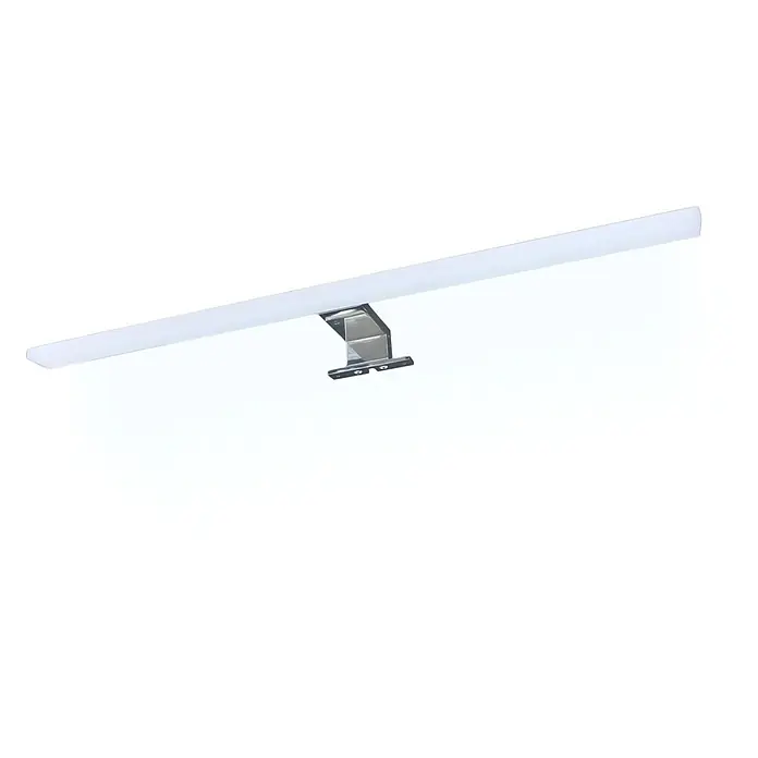 kalb LED Spiegelleuchte 60cm 4000K Chrom 4 Leuchtrichtungen -  - Schlanke, lineare LED-Spiegel-/Bilderleuchte mit weißem, mattiertem Diffusor und poliertem Chromsockel.