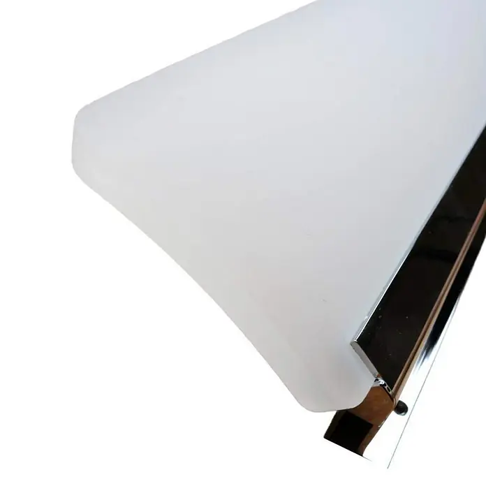 kalb LED Spiegelleuchte WhiteWave 60cm 4000K Chrom -  - Weiße satinierte Diffusor-Leuchte mit Chromsockel.