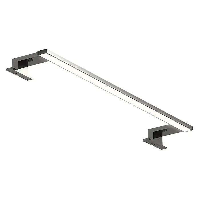 kalb LED Spiegelleuchte 60,3cm 3000K Chrom -  - Schlanke LED-Leuchtleiste aus Chrom mit weißem Diffusor zur Wandmontage.