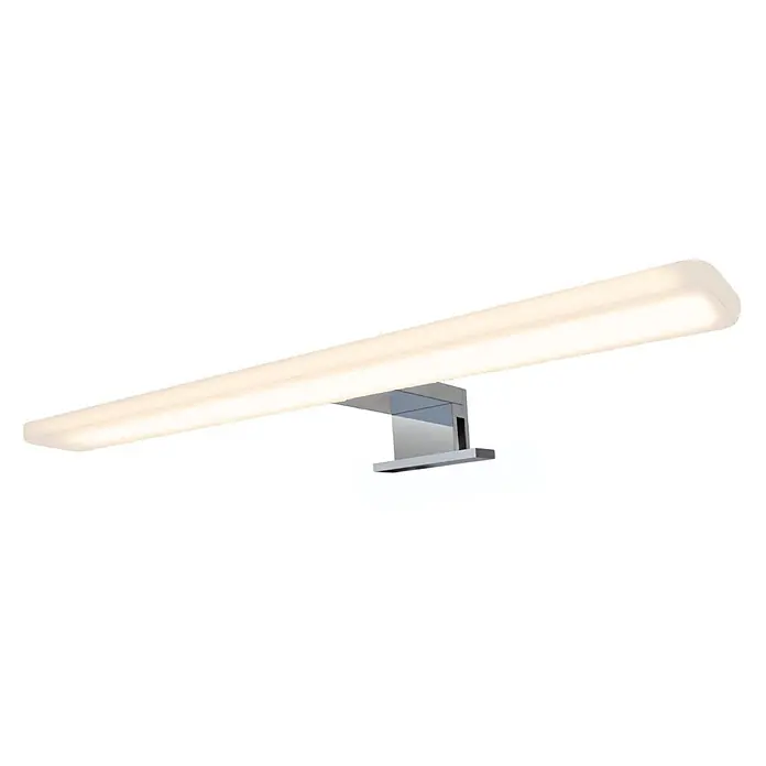kalb LED Spiegelleuchte Mera 45cm 3000K Chrom -  - Lineare LED-Spiegelleuchte mit Chromfuß und diffus weißem Lichtbalken.