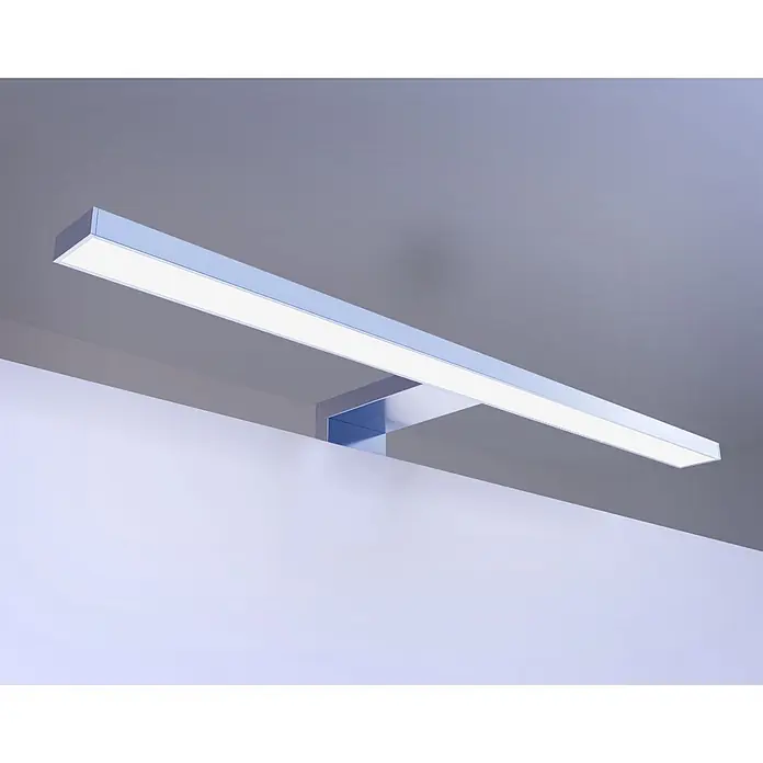 kalb LED Spiegelleuchte 30cm 4000K Chrom -  - Lineare LED-Wandleuchte aus Metall an einer Halterung montiert.