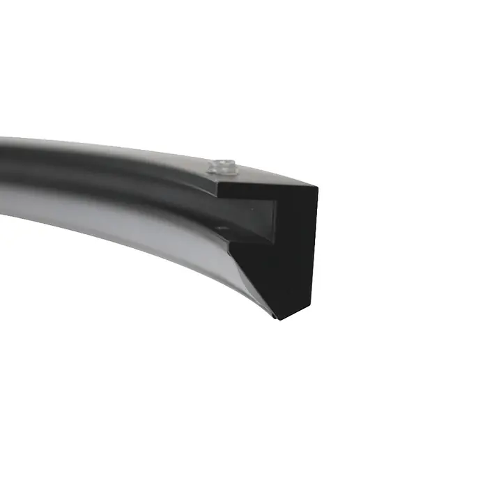 kalb LED Spiegelleuchte CURVIA Ø 60cm 4000K Schwarz -  - Gebogenes dunkelgraues Profil mit transparentem Kunststoffansatz, zum Abdichten oder Einfassen.