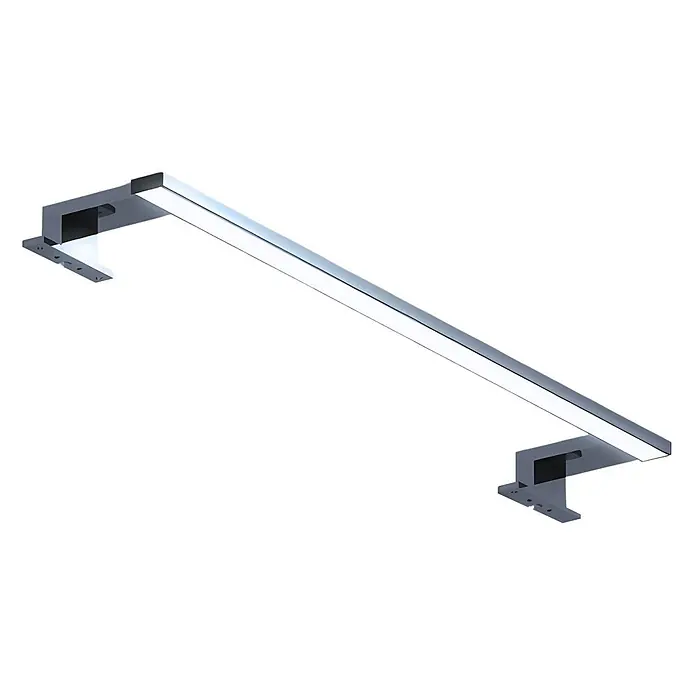 kalb LED Spiegelleuchte 60,3cm 4000K Chrom -  - Elegante verchromte Wand-LED-Leuchte mit rechteckiger weißer Platte, ideal für Bäder oder Bilderbeleuchtung.