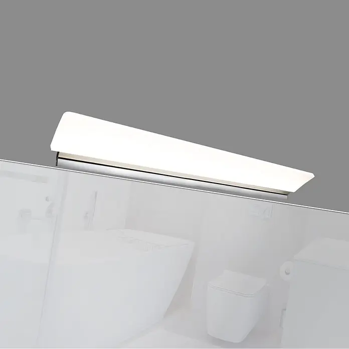 kalb LED Spiegelleuchte WhiteWave 45cm 4000K Chrom -  - Beleuchtete lineare LED-Badezimmerspiegelleuchte mit Chromoberfläche.