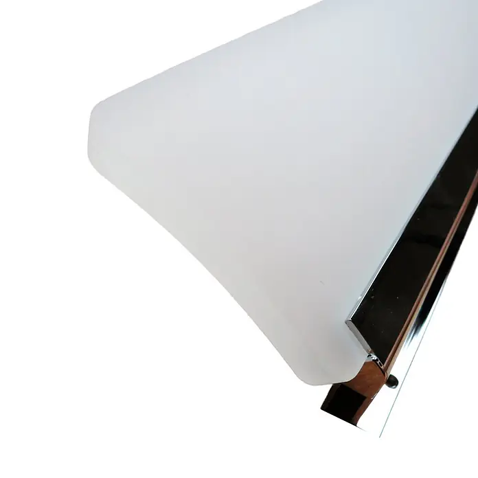 kalb LED Spiegelleuchte WhiteWave 45cm 4000K Chrom -  - Frosted weiße Platte mit poliertem Chromrand.
