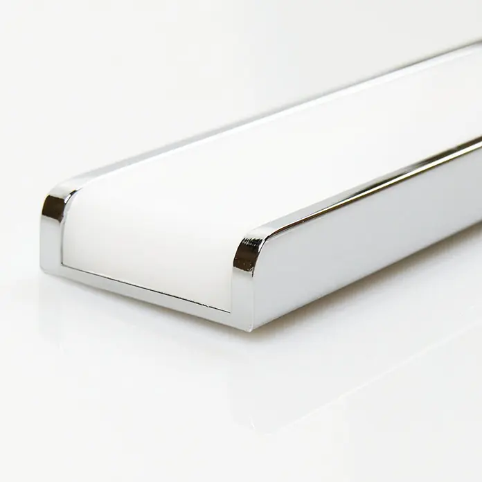 kalb LED Spiegelleuchte 45cm Chrom 3 Lichtfarben -  - Schlanke, lineare LED-Leuchte mit weißem Diffusor und verchromten Enden.