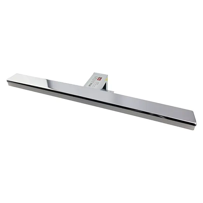 kalb LED Spiegelleuchte Selma 30cm 3000K Chrom 2in1 Montage -  - Längliche, rechteckige LED-Spiegelleuchte aus poliertem Chrom mit Netzteil.
