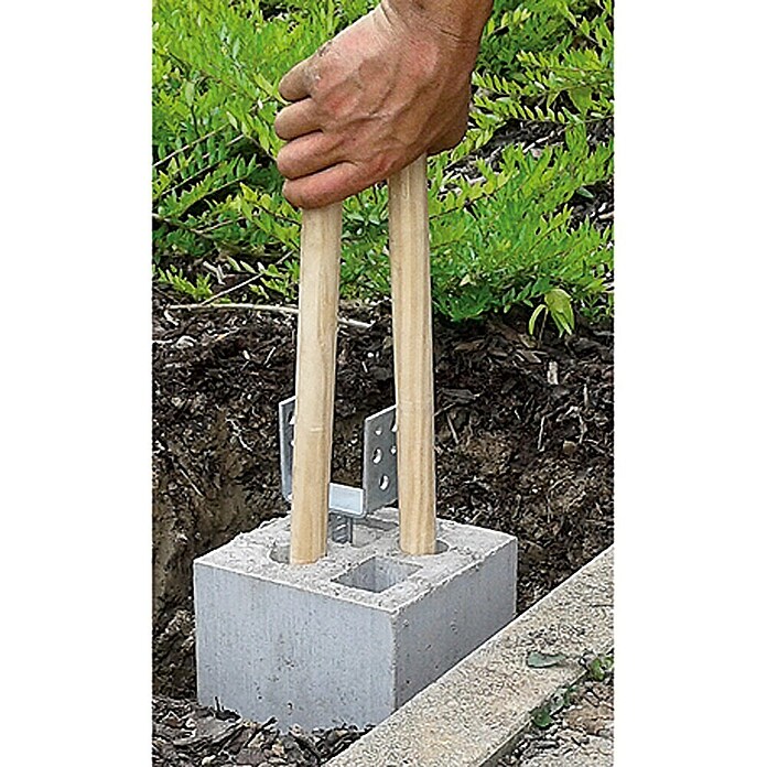 Christoph Temeljni kamen za ograjo 4 v 1  (Sive barve, 19 x 19 x 25 cm, Beton) | 5705 - Sonstige Gartenbaustoffe | FAEA - Gartenbaustoffe | FAE - Gartenbaustoffe | FA - Baustoffe | F - Baustoffe | BAUHAUS