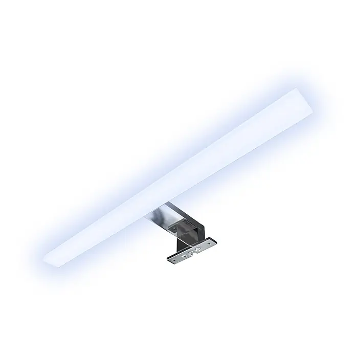 kalb LED Spiegelleuchte 45cm 4000K Chrom 4 Leuchtrichtungen -  - Lineare LED-Leuchte mit opalem Diffusor und polierter Chromhalterung, emittiert kaltweißes Licht.