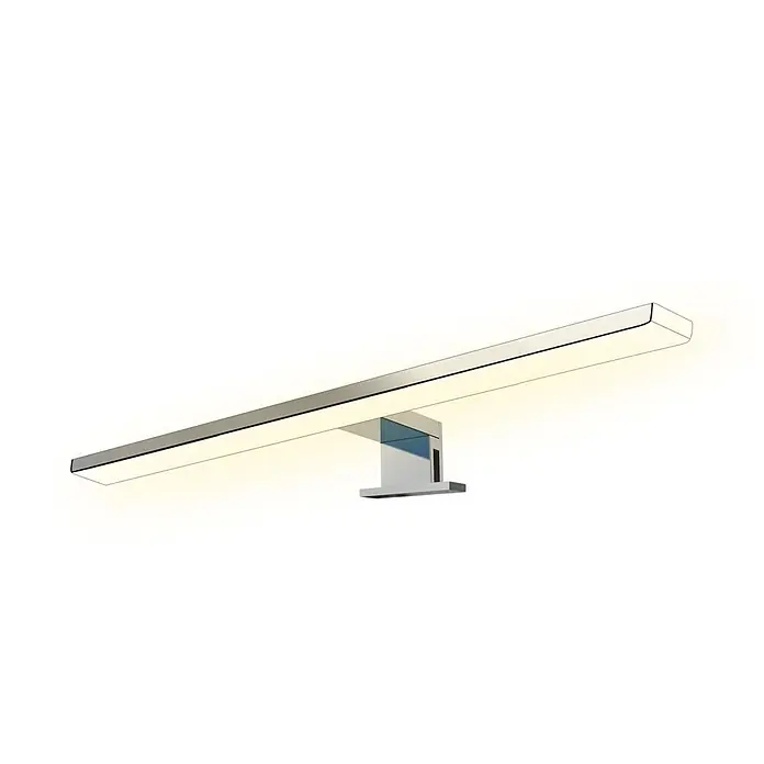 kalb LED Spiegelleuchte Aurinko 80cm 3000K Chrom -  - Elegante, lineare LED-Spiegelleuchte in Chromoptik, strahlt warmweißes Licht aus.