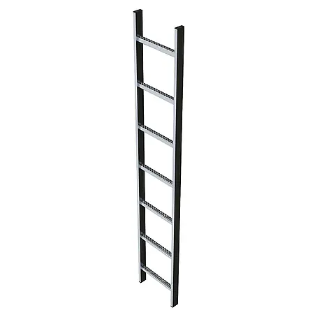 Zarges Schachtleiter 400mm lichte Breite Edelstahl, 7 Sprossen