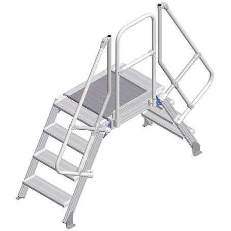 Zarges Überstieg 60° 600mm Stufenbreite 4 Stufen