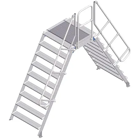 Zarges Überstieg 60° 1000mm Stufenbreite 9 Stufen