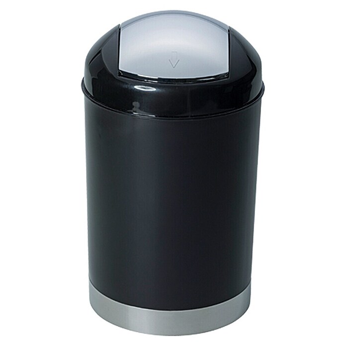 Venus Milano Kanta za otpad (5 l, Crna, Okruglo, Plastika)