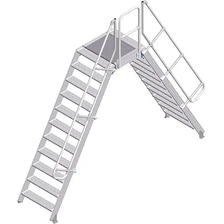 Zarges Überstieg 60° 800mm Stufenbreite 11 Stufen
