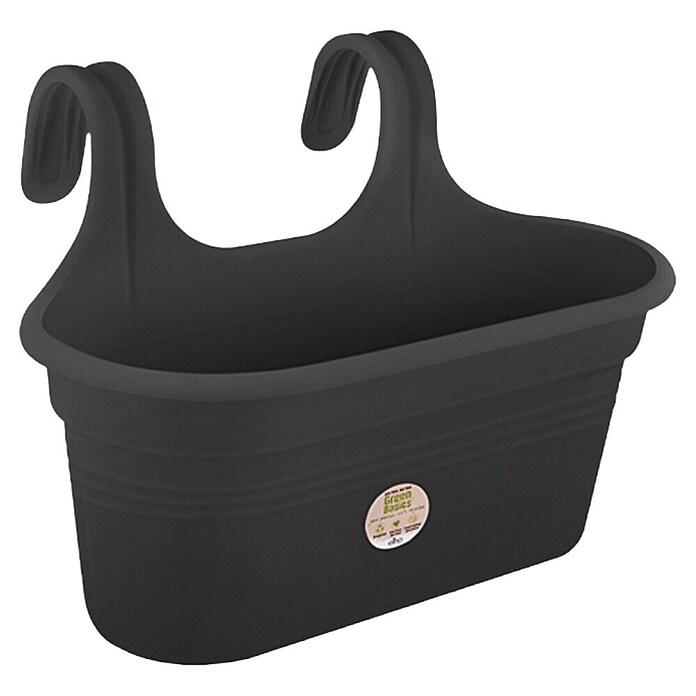 Elho Balkonsko korito Green Basics easy - viseče  (Maksimalna zunanja dolžina: 36 cm, Črne barve) | 8444 - Kunststoff Pflanzgefäße | IAKB - Gefäße Outdoor | IAK - Gefässe,Deko outdoor, Zeitschriften | IA - Gartenhartware | I - Stadtgarten | BAUHAUS