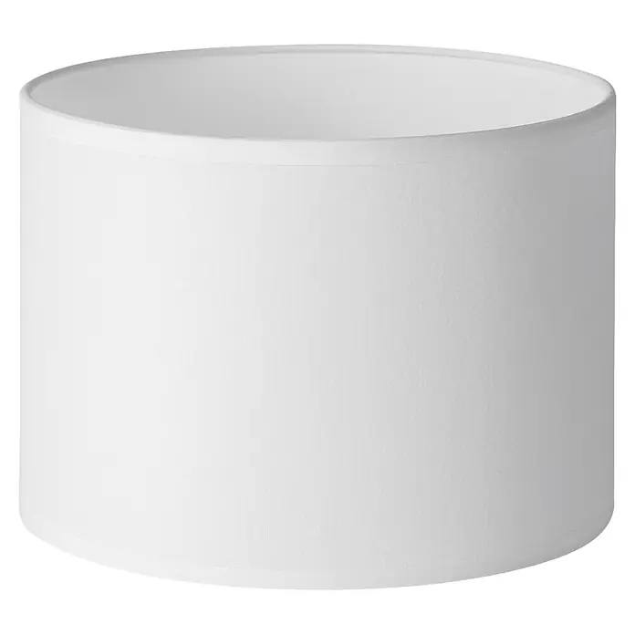 Home Sweet Home Lampenschirm Bling - Ø x H: 25 x 19 cm, Pure White, Baumwolle, Rund - Weißer zylindrischer Stoff-Lampenschirm.