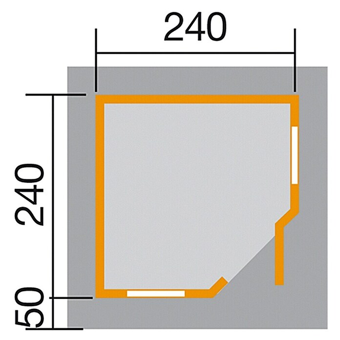 Weka Blockbohlenhaus Fides I (Natur, 5,66 m², 28 mm, Flachdach)
