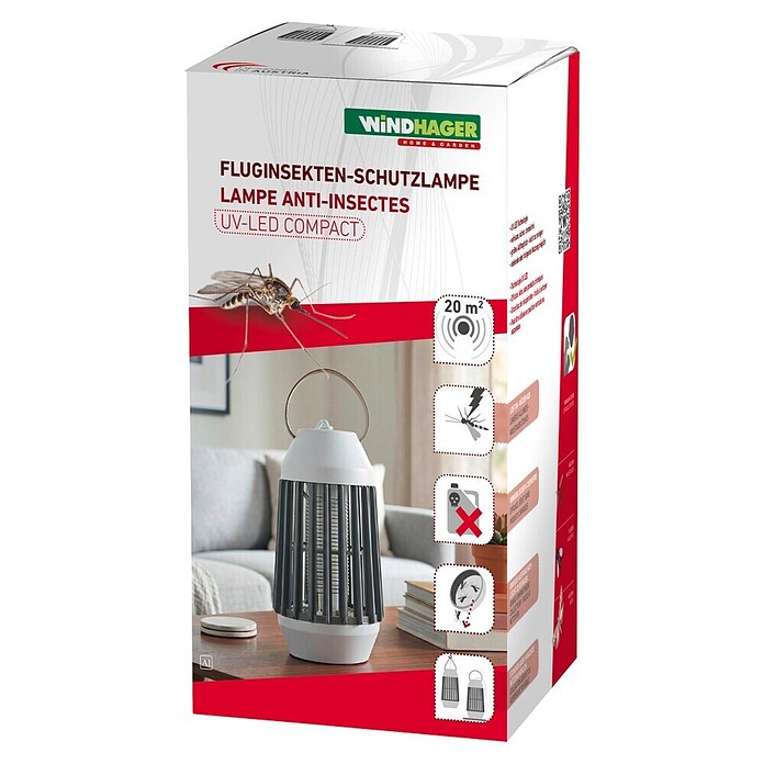 Windhager Insektenfänger Schutzlampe UV-LED Basic (Wirkungsbereich: 20 m²) | BAUHAUS