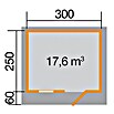 Weka Blockbohlenhaus Napoli (45 mm, 7,5 m², Satteldach)