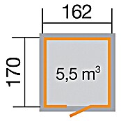 Weka Gartenhaus (Natur, 2,72 m², Einzeltür)