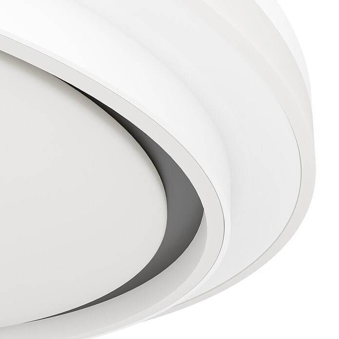 LED-Wand- & Deckenleuchte rund Semovigo (Ø x H: 40 x 6 cm, 18 W, Weiss/Grau, Warmweiß) | BAUHAUS
