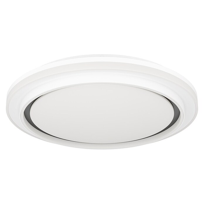 LED-Wand- & Deckenleuchte rund Semovigo (Ø x H: 40 x 6 cm, 18 W, Weiss/Grau, Warmweiß) | BAUHAUS