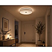 LED-Deckenleuchte rund Sarmeola (Ø x H: 39 x 7,5 cm, 24 W, Wabendesign, Weiß) | BAUHAUS