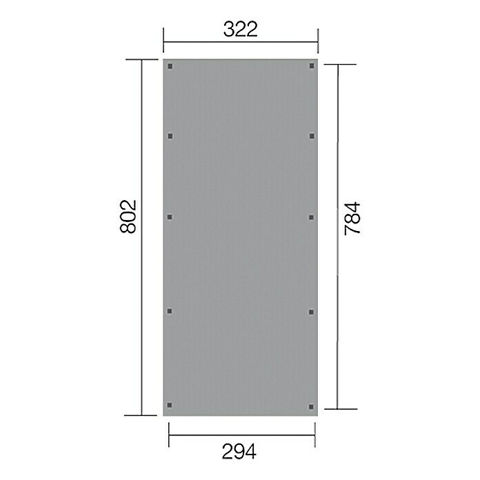 Weka Carport Optima8,02 x 3,22 m, Einfahrtshöhe: 2,15 m, Schneelast: 125 kg/m² View From Above