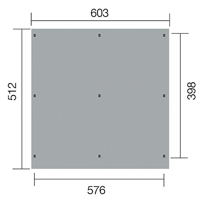 Weka Carport Optima Duo5,12 x 6,03 m, Einfahrtshöhe: 2,15 m, Schneelast: 125 kg/m² View From Above