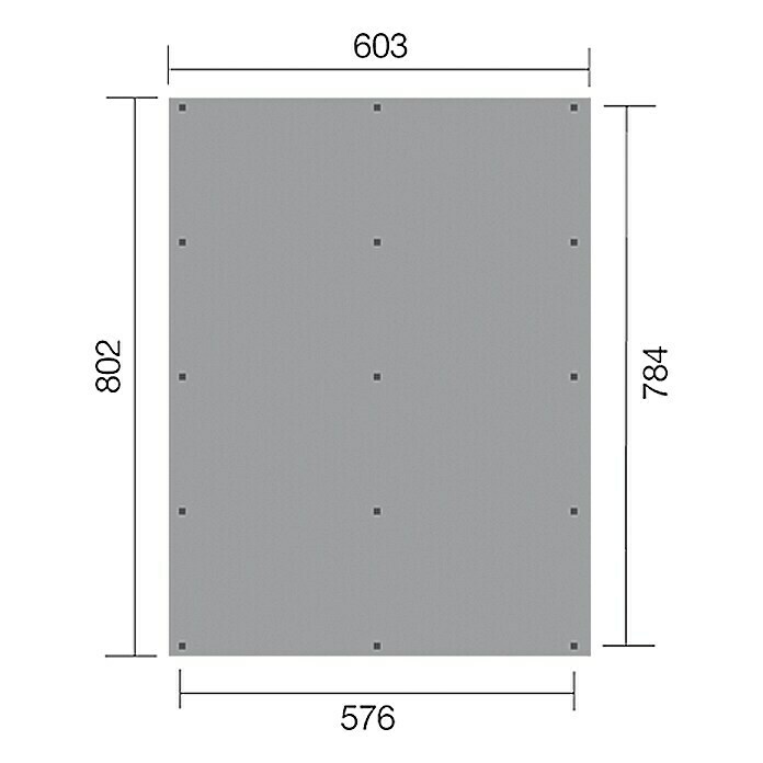 Weka Carport Optima Duo8,02 x 6,03 m, Einfahrtshöhe: 2,15 m, Schneelast: 125 kg/m² View From Above