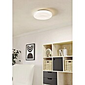 LED-Deckenleuchte rund Sarmeola (Ø x H: 39 x 7,5 cm, 24 W, Wellendesign, Weiß) | BAUHAUS