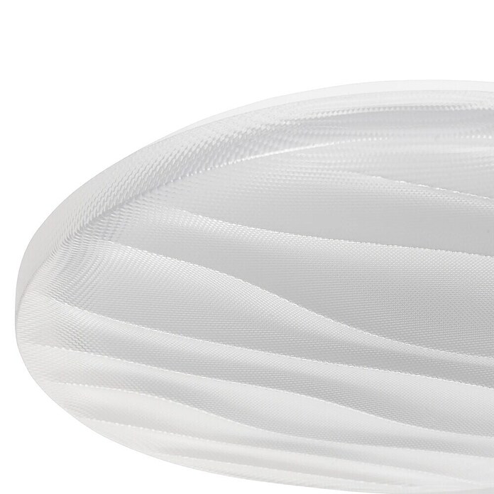 LED-Deckenleuchte rund Sarmeola (Ø x H: 39 x 7,5 cm, 24 W, Wellendesign, Weiß) | BAUHAUS