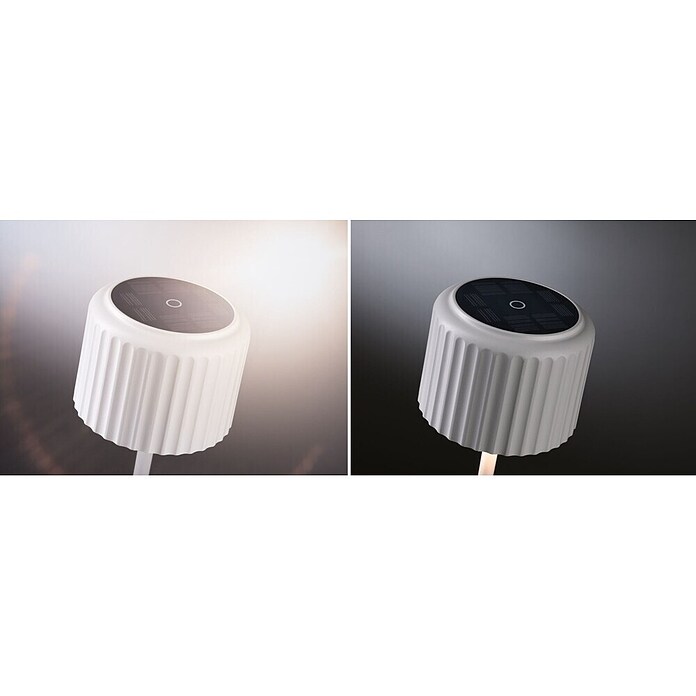Paulmann Solar-Tischleuchte Else (Weiß, IP44, Ø x H: 102 x 305 mm) | BAUHAUS
