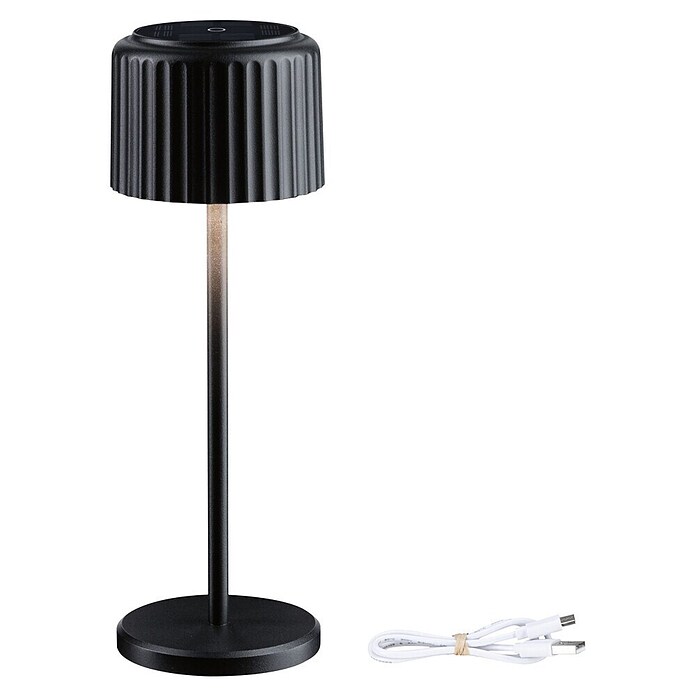 Paulmann Solar-Tischleuchte Else (Schwarz, IP44, Ø x H: 102 x 305 mm) | BAUHAUS