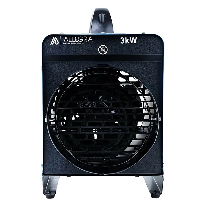 ALLEGRA Heizlüfter AB-H30 3,0 kW 230 V -  - Schwarzer Allegra 3kW Elektroheizer mit Schutzgitter und Tragegriff.