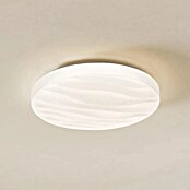 LED-Deckenleuchte rund Sarmeola (Ø x H: 39 x 7,5 cm, 24 W, Wellendesign, Weiß) | BAUHAUS