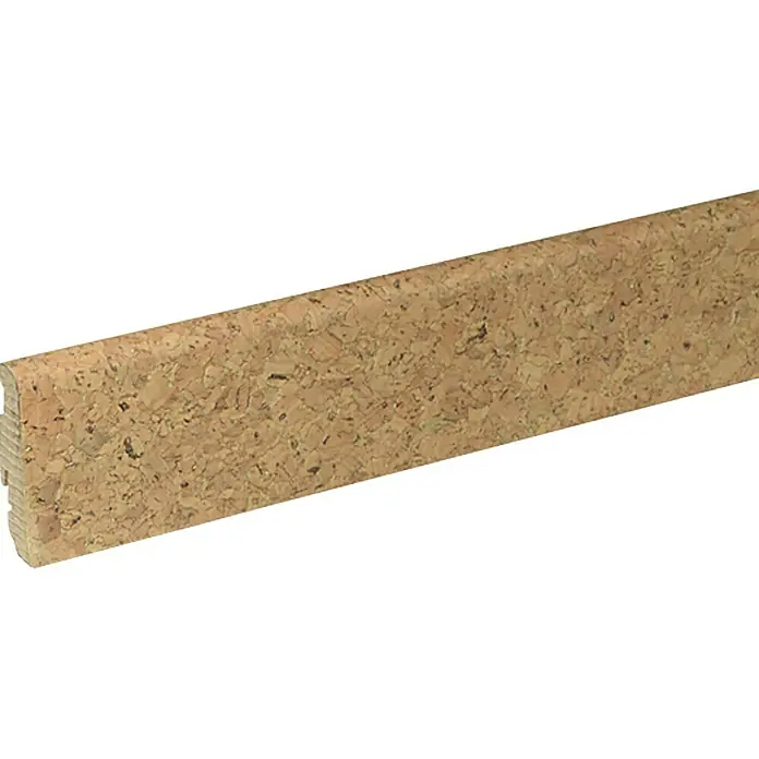 Profiles and more Sockelleiste SU60L Evora Creme - 250 cm x 19 mm x 58 mm, Fichte, Kork - Korksockelleiste mit Nut- und Feder-Verbindung für einfache Installation. Ideal für ein natürliches und warmes Interieur.