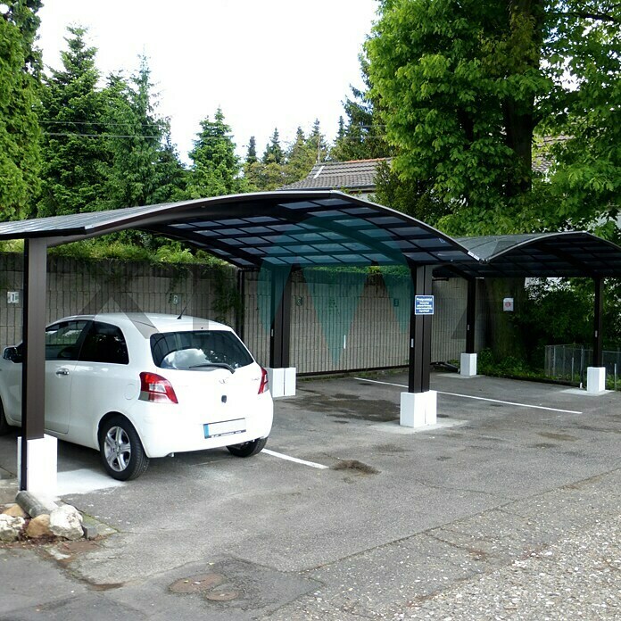 Ximax Carport Portoforte M 1104,9 x 5,4 m, Einfahrtshöhe: Max. 2,2 m, Mattbraun, Schneelast: 137 kg/m² Unknown