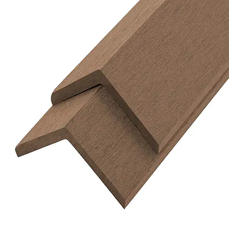 Home Deluxe  Terrassenfliese Abschlussleiste FINEA Teak 10er Set