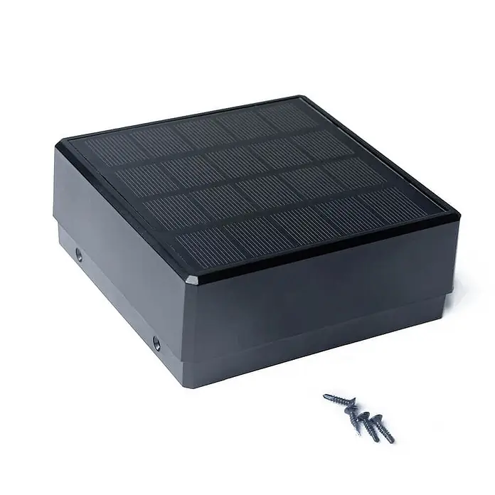 Home Deluxe Nutleiste CALLUX STRIPE 1er Set -  - Schwarze rechteckige Solarpanel-Box mit Montageschrauben.