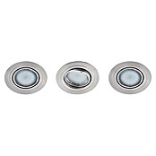 Tween Light Set de focos LED empotrables (Redondeada, 3 × 3 W, Aluminio)