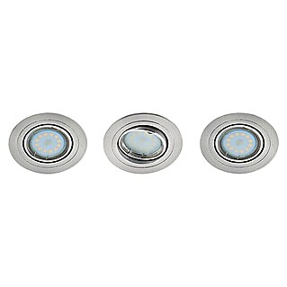 Tween Light Set de focos LED empotrables (9 W, Aluminio cepillado, Blanco cálido)