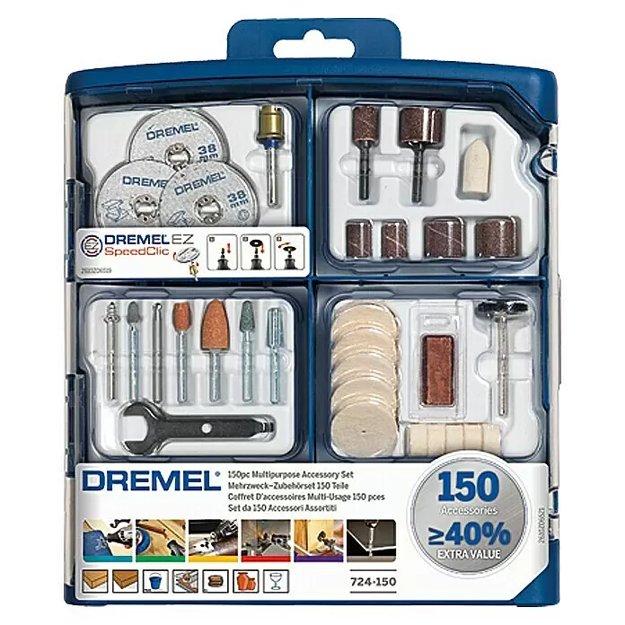 Dremel Zubehör-Set Mod. 724150 Stk., 150 -tlg. Front View
