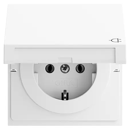 Gira  Klappdeckelsteckdose System 70 445472 mit Klappdeckel