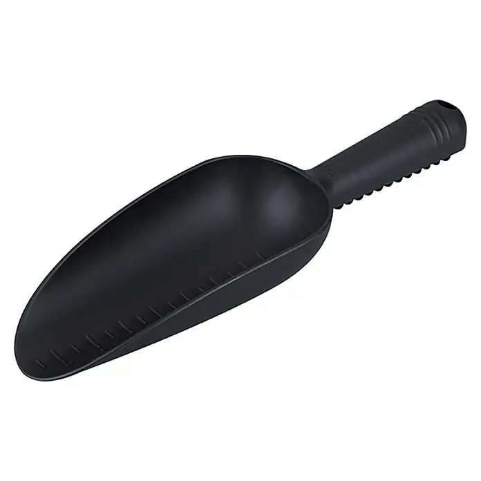 Elho Green Basics Pala - Ancho: 26 cm, Negro - Pala negra con mango, ideal para transferir tierra u otros materiales en el jardín.