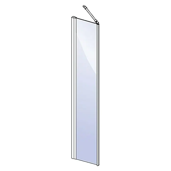 Camargue Vario Duschwand-Seitenteil S15 - B x H: 40 x 191,5 cm, Beschichtet, Silber - Elegante Duschwand mit klarem Glas und schlichtem Design. Die Duschabtrennung ist ideal für moderne Badezimmer und bietet Spritzschutz.